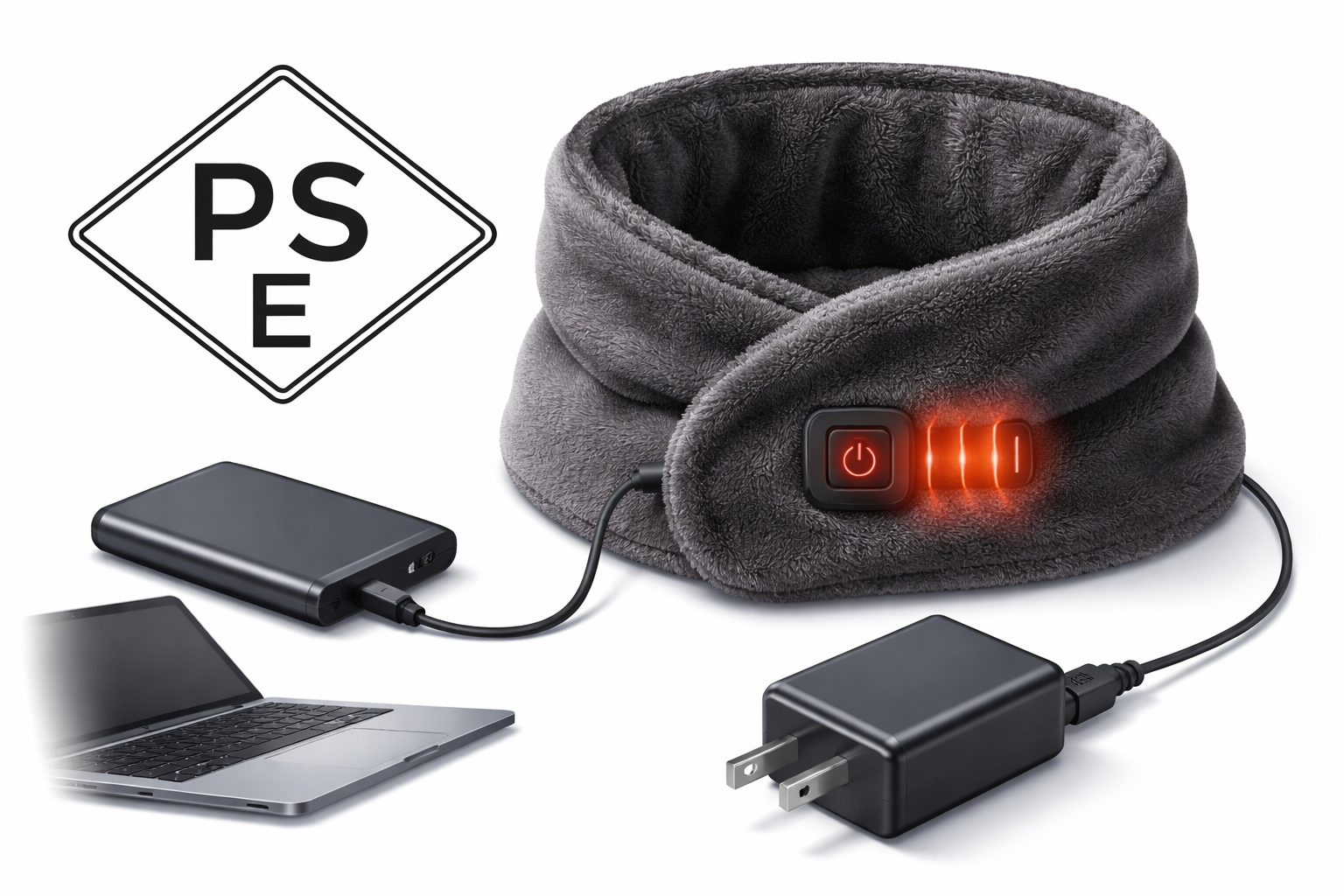 電熱ネックウォーマーなどの冬物家電・アイテムを輸入・販売する際に多くの方が悩むのが、「PSEマークは必要なのか？」という点です。
本記事では、電熱ネックウォーマーのPSE要否について、「発熱するかどうか」ではなく電源構造（どこから電気を取るか）という正しい判断基準をもとに解説します。

USB給電（5V）のみで動作する場合にPSEマークが不要となる理由や、ACアダプター付属時に注意すべきポイント、100V直結仕様のリスクなど、輸入・販売の実務で見落とされがちな点を具体的に整理しています。

また、よくある誤解や、商品設計・仕入れ・商品ページ表記で気をつけるべき実務ポイントも網羅。
中国仕入れやOEM、EC販売を検討している事業者が、PSEトラブルを未然に防ぐための判断材料として活用できる内容です。